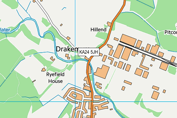 KA24 5JH map - OS VectorMap District (Ordnance Survey)