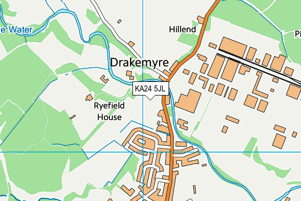KA24 5JL map - OS VectorMap District (Ordnance Survey)