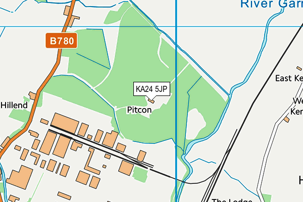 KA24 5JP map - OS VectorMap District (Ordnance Survey)
