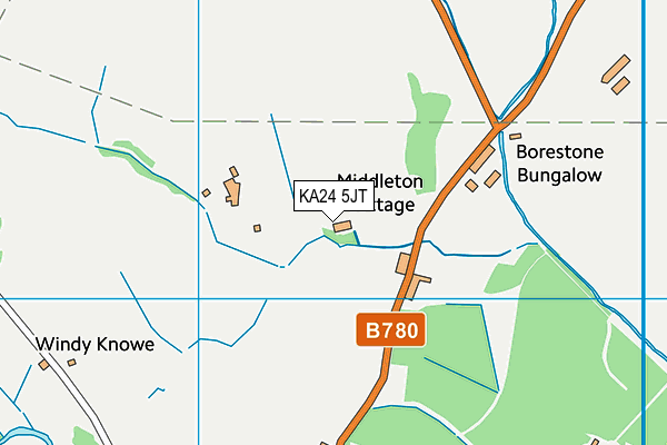 KA24 5JT map - OS VectorMap District (Ordnance Survey)