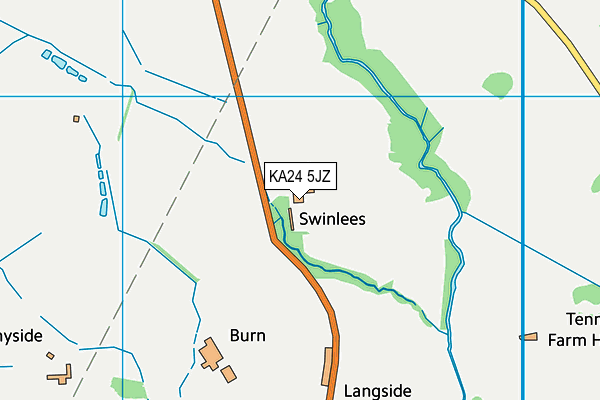 KA24 5JZ map - OS VectorMap District (Ordnance Survey)