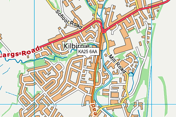 KA25 6AA map - OS VectorMap District (Ordnance Survey)