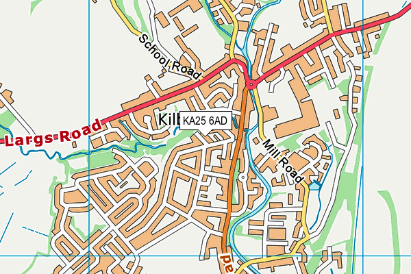 KA25 6AD map - OS VectorMap District (Ordnance Survey)