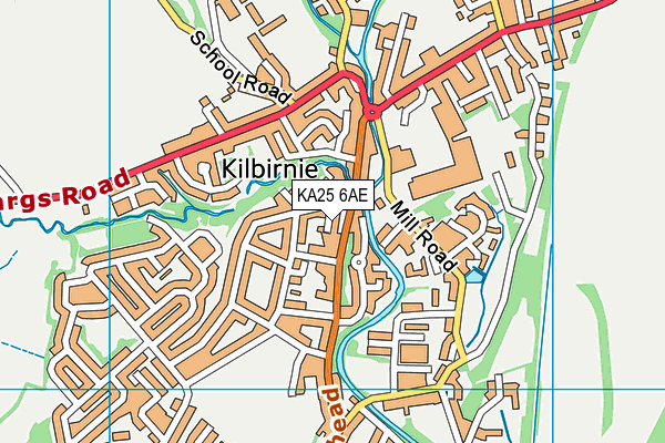 KA25 6AE map - OS VectorMap District (Ordnance Survey)