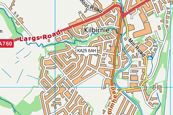 KA25 6AH map - OS VectorMap District (Ordnance Survey)