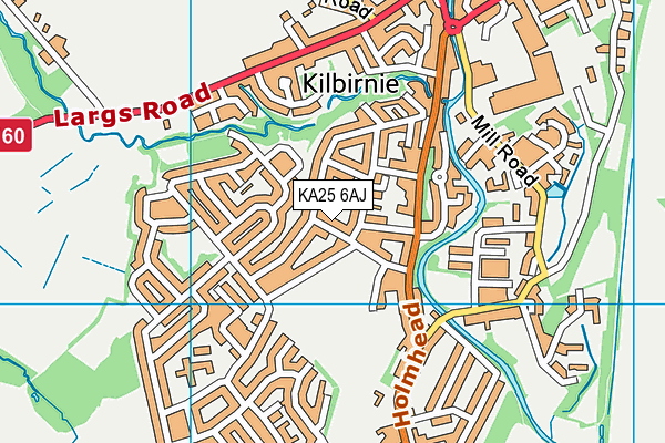 KA25 6AJ map - OS VectorMap District (Ordnance Survey)