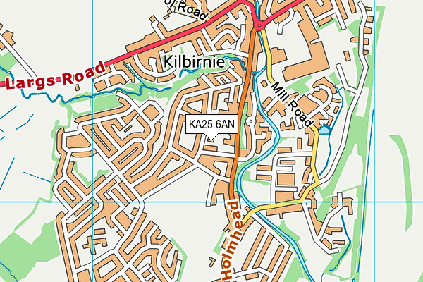 KA25 6AN map - OS VectorMap District (Ordnance Survey)