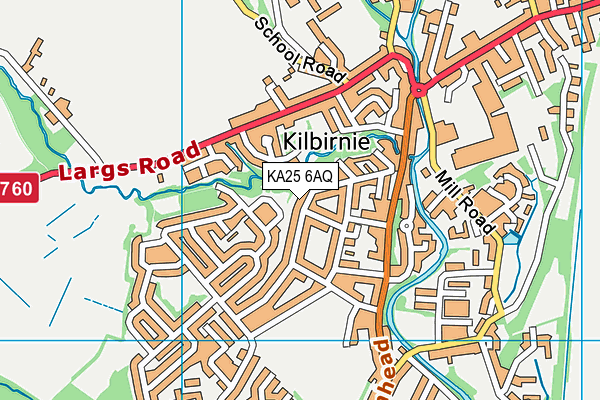 KA25 6AQ map - OS VectorMap District (Ordnance Survey)