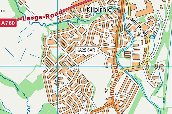 KA25 6AR map - OS VectorMap District (Ordnance Survey)