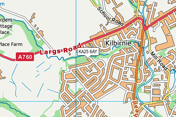 KA25 6AY map - OS VectorMap District (Ordnance Survey)