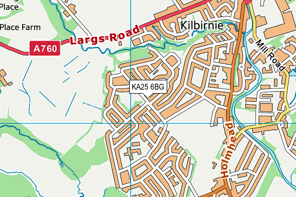 KA25 6BG map - OS VectorMap District (Ordnance Survey)