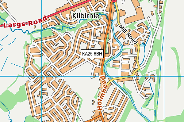 KA25 6BH map - OS VectorMap District (Ordnance Survey)