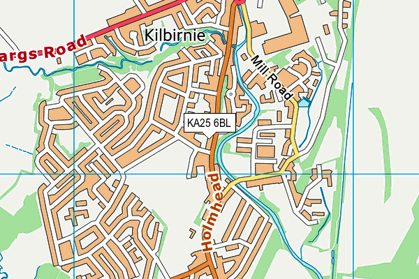 KA25 6BL map - OS VectorMap District (Ordnance Survey)