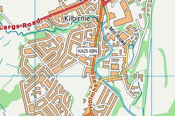 KA25 6BN map - OS VectorMap District (Ordnance Survey)