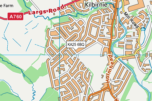 KA25 6BQ map - OS VectorMap District (Ordnance Survey)