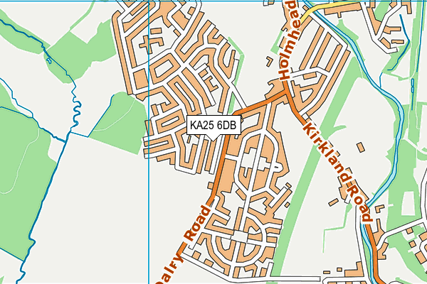 KA25 6DB map - OS VectorMap District (Ordnance Survey)