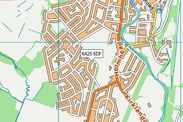 KA25 6DF map - OS VectorMap District (Ordnance Survey)