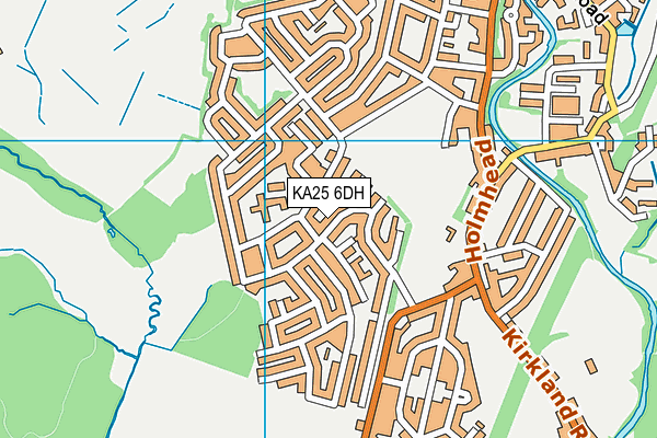 KA25 6DH map - OS VectorMap District (Ordnance Survey)