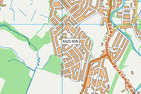 KA25 6DN map - OS VectorMap District (Ordnance Survey)