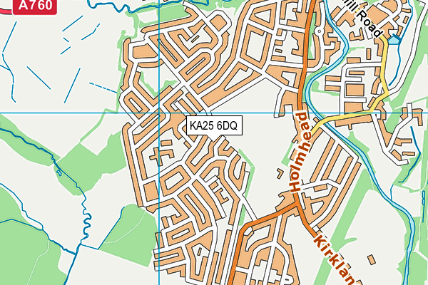 KA25 6DQ map - OS VectorMap District (Ordnance Survey)