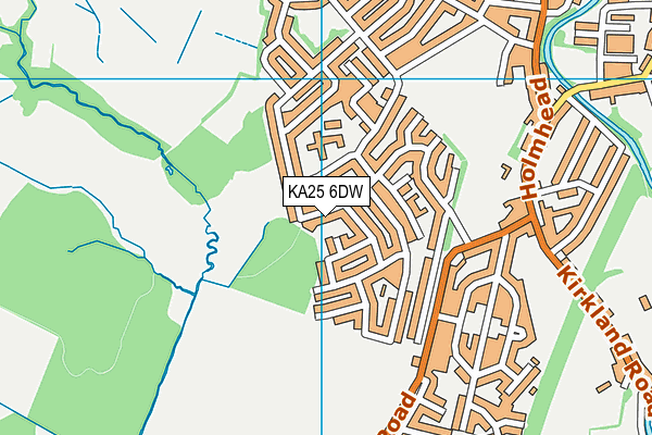 KA25 6DW map - OS VectorMap District (Ordnance Survey)