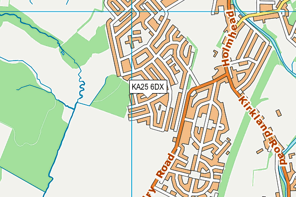KA25 6DX map - OS VectorMap District (Ordnance Survey)