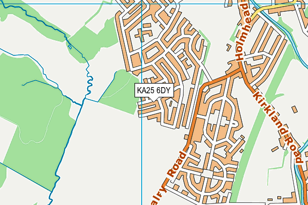 KA25 6DY map - OS VectorMap District (Ordnance Survey)