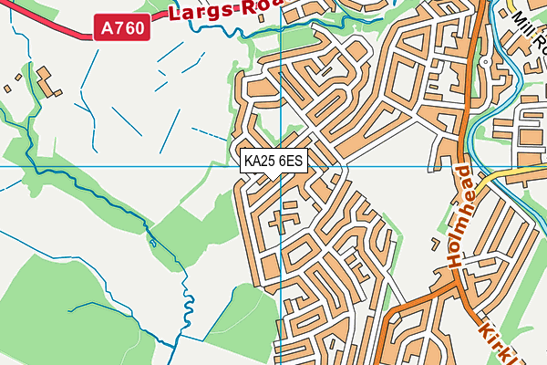 KA25 6ES map - OS VectorMap District (Ordnance Survey)