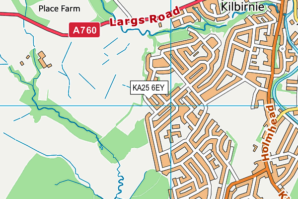 KA25 6EY map - OS VectorMap District (Ordnance Survey)