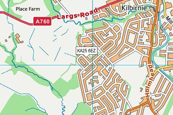 KA25 6EZ map - OS VectorMap District (Ordnance Survey)