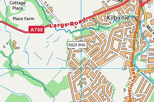 KA25 6HA map - OS VectorMap District (Ordnance Survey)