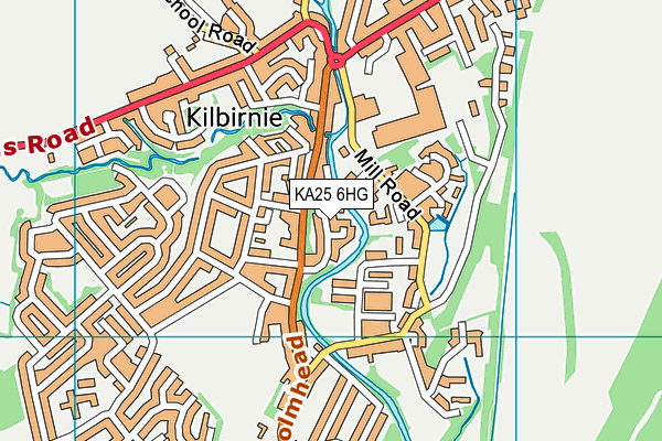 KA25 6HG map - OS VectorMap District (Ordnance Survey)