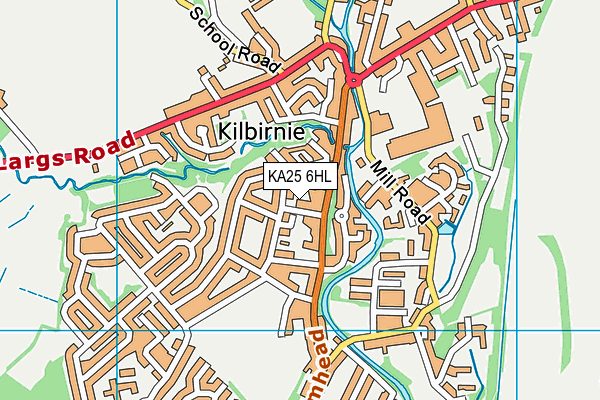 KA25 6HL map - OS VectorMap District (Ordnance Survey)