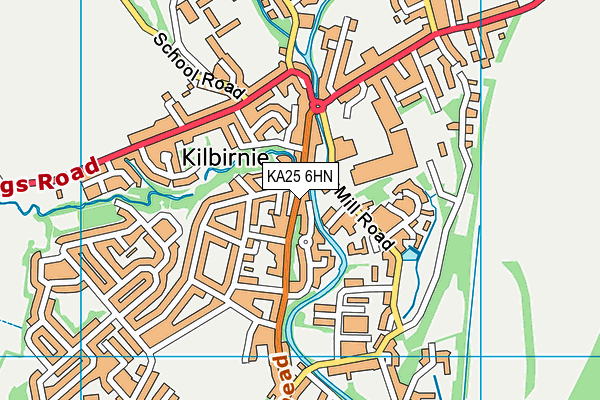 KA25 6HN map - OS VectorMap District (Ordnance Survey)