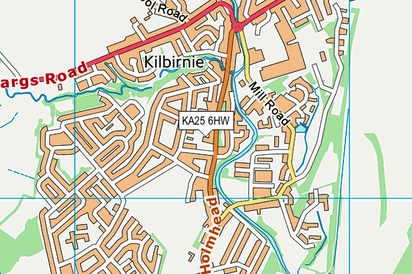 KA25 6HW map - OS VectorMap District (Ordnance Survey)