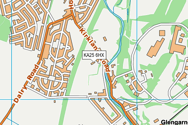 KA25 6HX map - OS VectorMap District (Ordnance Survey)