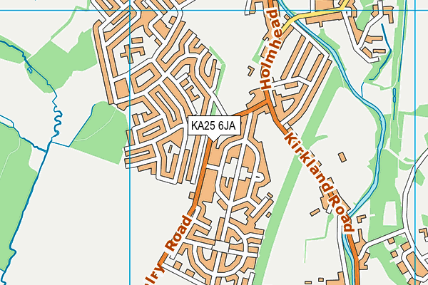 KA25 6JA map - OS VectorMap District (Ordnance Survey)