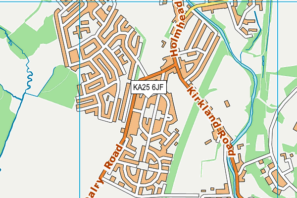 KA25 6JF map - OS VectorMap District (Ordnance Survey)