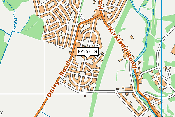 KA25 6JG map - OS VectorMap District (Ordnance Survey)