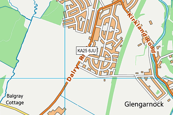 KA25 6JU map - OS VectorMap District (Ordnance Survey)