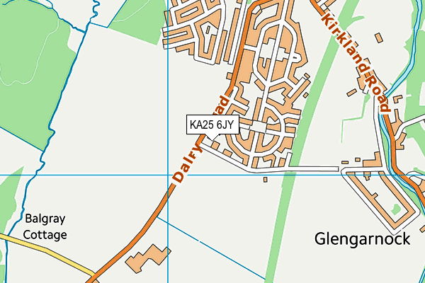 KA25 6JY map - OS VectorMap District (Ordnance Survey)