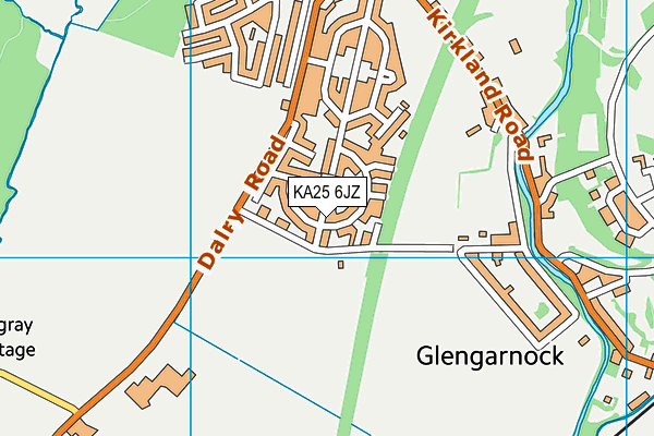 KA25 6JZ map - OS VectorMap District (Ordnance Survey)