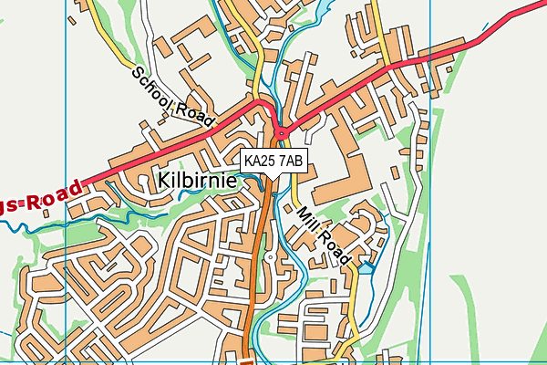 KA25 7AB map - OS VectorMap District (Ordnance Survey)