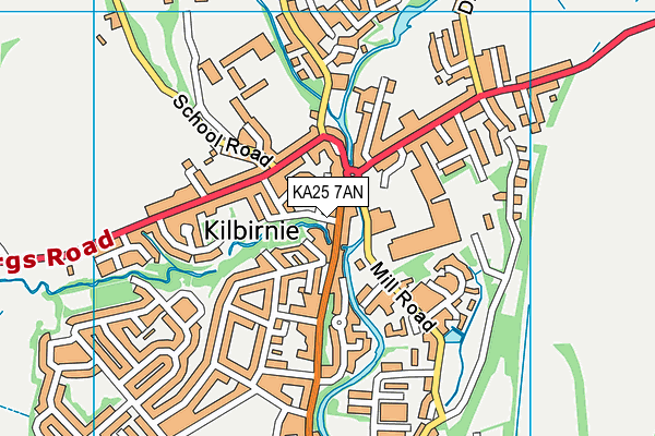 KA25 7AN map - OS VectorMap District (Ordnance Survey)