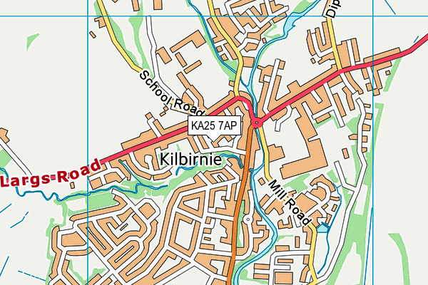 KA25 7AP map - OS VectorMap District (Ordnance Survey)