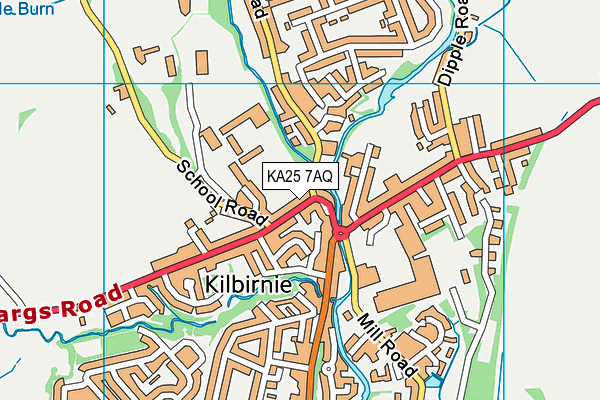 KA25 7AQ map - OS VectorMap District (Ordnance Survey)
