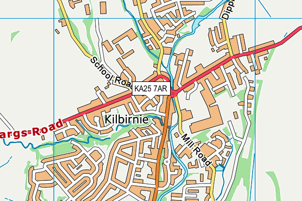 KA25 7AR map - OS VectorMap District (Ordnance Survey)