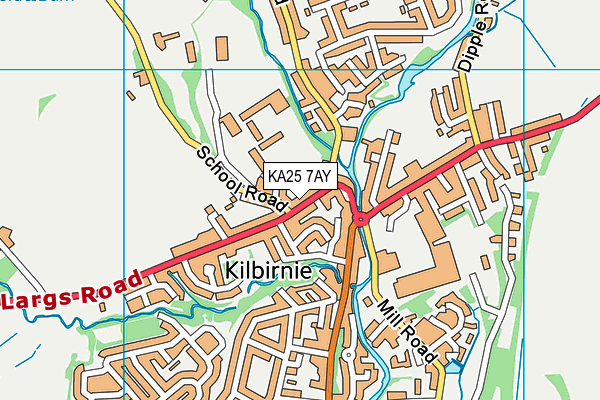 KA25 7AY map - OS VectorMap District (Ordnance Survey)