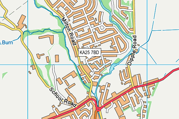 KA25 7BD map - OS VectorMap District (Ordnance Survey)