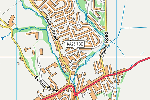 KA25 7BE map - OS VectorMap District (Ordnance Survey)